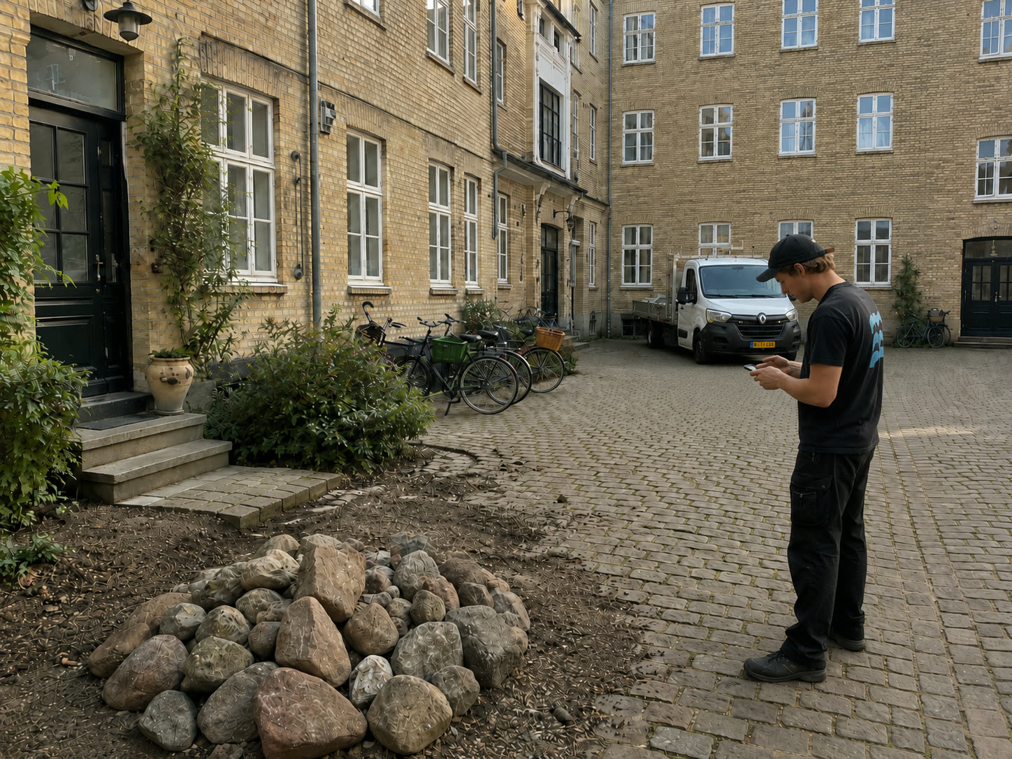 Foto af udført arbejde uploades til kundeportalen fra ejendommen